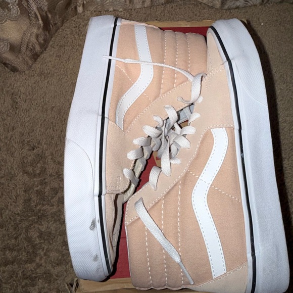 Vans Women's High-Top Sneakers - Light Pink(cream) and White - Picture 5 of 9